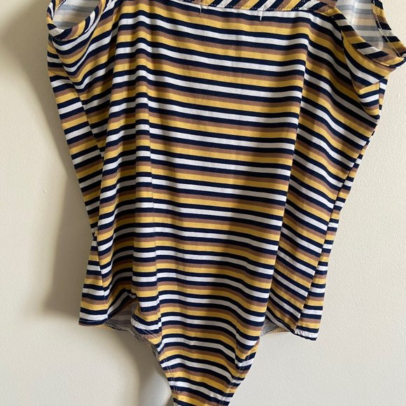 Urban Heritage Large striped thong stretchy soft bodysuit - Picture 4 of 14